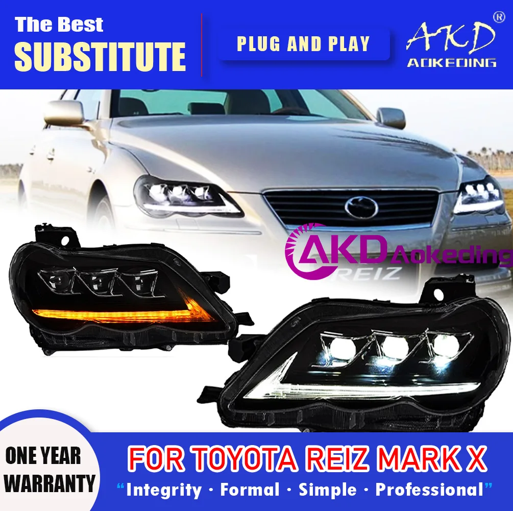 Фара AKD для Toyota Reiz Mark X светодиодный фара 2005-2009 фары Reiz DRL поворотный сигнал Дальний свет объектив проектора Angel Eye
Фара AKD для Toyota Reiz Mark X светодиодный фара 2005-2009 фары Reiz DRL поворотный сигнал Дальний свет объектив проектора Angel Eye