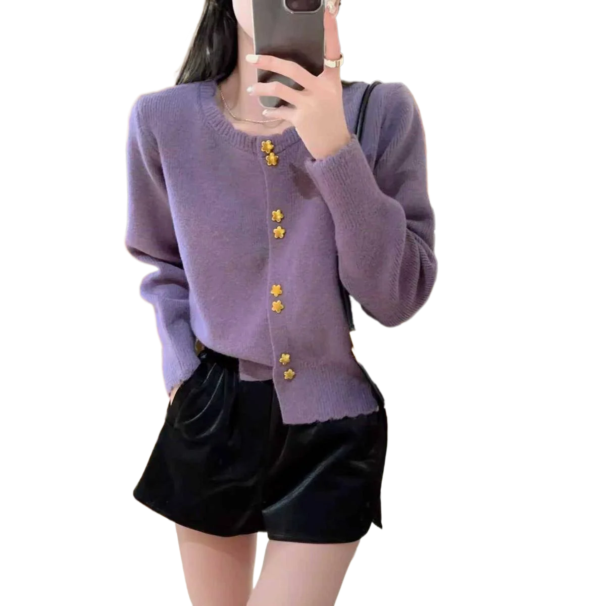 Temperament Button Sweater New Spring Autumn Round Neck Short Women 2025 Fashion Single Breasted Knitted Cardigan Top
Temperament Button Sweater New Spring Autumn Round Neck Short Women 2025 Fashion Single Breasted Knitted Cardigan Top