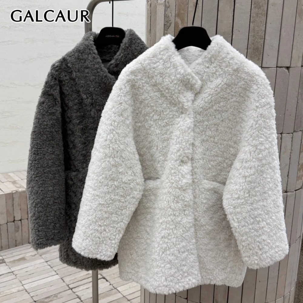 GALCAUR Solid Spliced Pocket Jacket Female Stand Collar Long Sleeve Loose Streetwear Basics Women's Jackets Autumn Style Fashion
GALCAUR Solid Spliced Pocket Jacket Female Stand Collar Long Sleeve Loose Streetwear Basics Women's Jackets Autumn Style Fashion