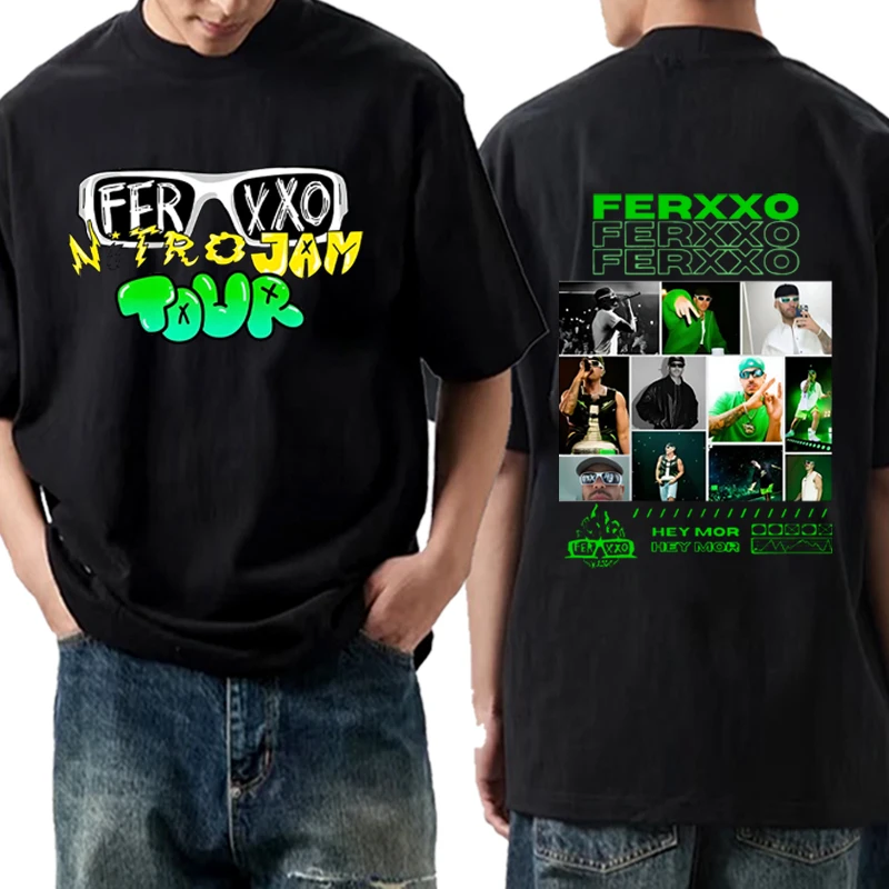 Rapper Feid Ferxxo t-shirt men women Oversized 100% Cotton Hip Hop Hot sale top short sleeve Summer print Unisex plus size tops
Rapper Feid Ferxxo t-shirt men women Oversized 100% Cotton Hip Hop Hot sale top short sleeve Summer print Unisex plus size tops