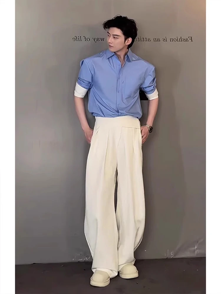 Naples Draped Design Lazy Knife West Pants Men's Spring High Waist Pants Wrinkle Straight Leg Trousers Casual Loose Fit Youth...
Naples Draped Design Lazy Knife West Pants Men's Spring High Waist Pants Wrinkle Straight Leg Trousers Casual Loose Fit Youth...