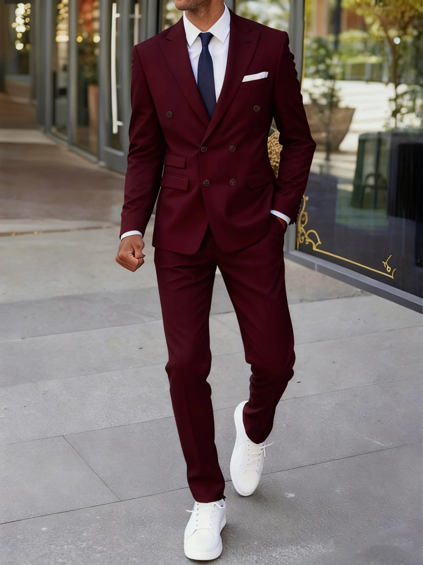 Men's Groomsmen Suit Set Double Breasted Peak Lapel Solid Elegant Office Party Wedding
Men's Groomsmen Suit Set Double Breasted Peak Lapel Solid Elegant Office Party Wedding