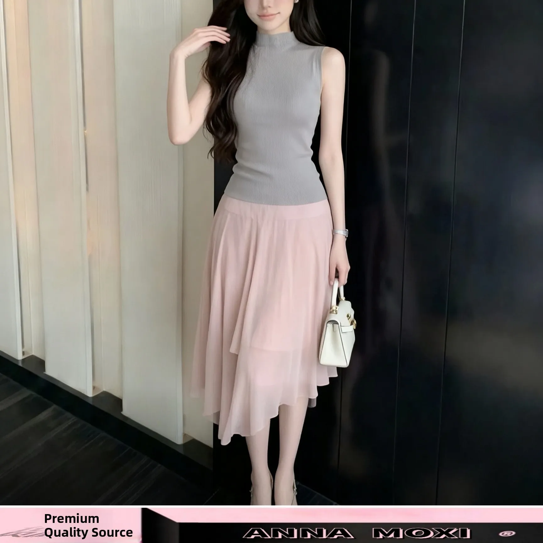 Slim Fit Korean Style Women's Summer Fashion Set with Cashmere Top And High Waist Skirt Two Piece Suite High Collar Pure Color
Slim Fit Korean Style Women's Summer Fashion Set with Cashmere Top And High Waist Skirt Two Piece Suite High Collar Pure Color