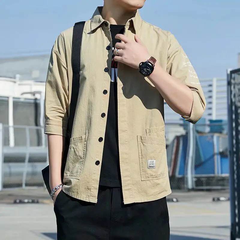 Slim Fit Men's Summer Workwear Style Shirt Half Sleeve Turn-down Collar Sun Protection Fashion Outerwear Casual Citywalk Shirt
Slim Fit Men's Summer Workwear Style Shirt Half Sleeve Turn-down Collar Sun Protection Fashion Outerwear Casual Citywalk Shirt