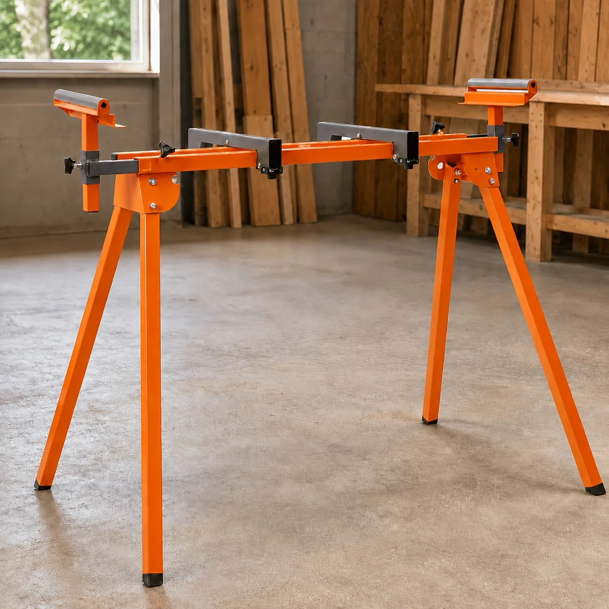 Miter Saw Stand, 3-Step Quick Setup And Fold, 330LB Capacity, 78-1/8'' Max Sliding Rail, Lightweight 22LB Design, Compatible with Most Miter Saw Brands
Miter Saw Stand, 3-Step Quick Setup And Fold, 330LB Capacity, 78-1/8'' Max Sliding Rail, Lightweight 22LB Design, Compatible with Most Miter Saw Brands