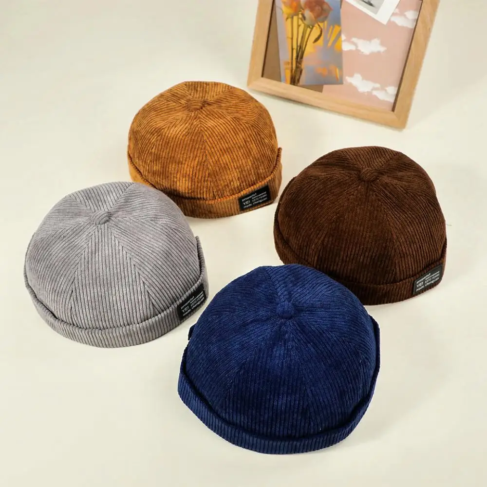 Vintage Corduroy Brimless Caps for Men Women Adjustable Landlord Docker Cap Streetwear Dome Hip Hop Hats Retro Beanie Hat
Vintage Corduroy Brimless Caps for Men Women Adjustable Landlord Docker Cap Streetwear Dome Hip Hop Hats Retro Beanie Hat