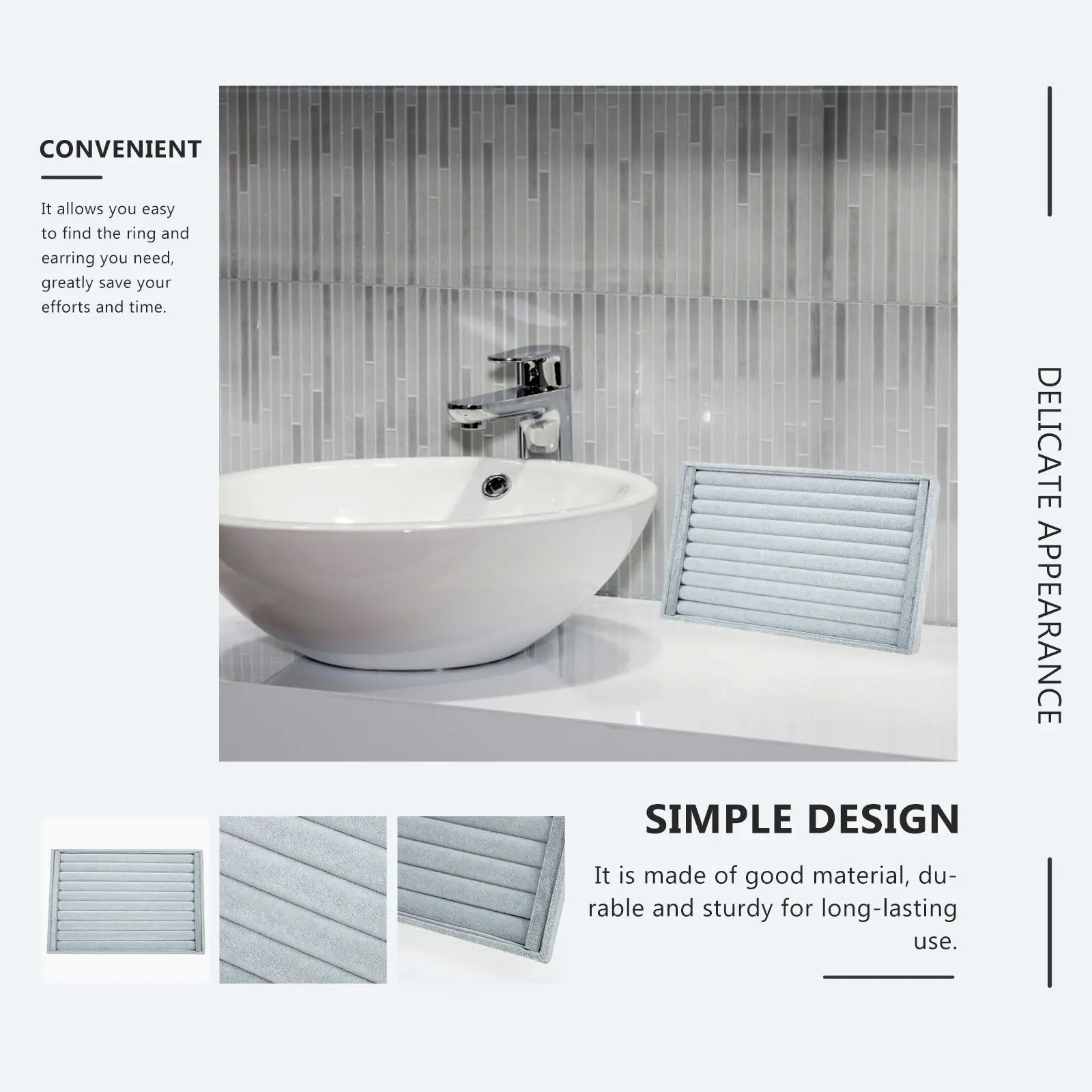 Ring Showcase Tray Elegant Ring Holder with Individual Compartments Keep Your Jewelry Tidy and Accessible Perfect for Dressing
Ring Showcase Tray Elegant Ring Holder with Individual Compartments Keep Your Jewelry Tidy and Accessible Perfect for Dressing