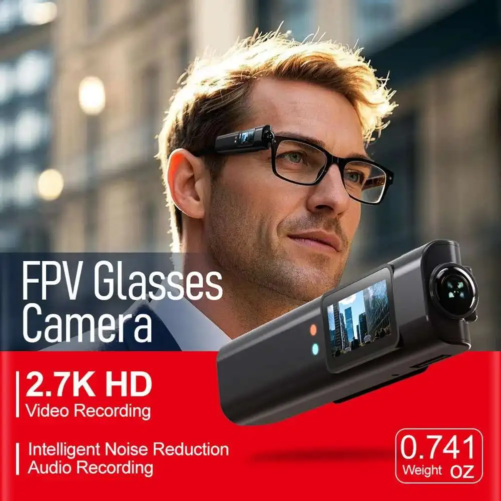 New Glasses Sports Camera Wearable High-definition 2.7K Mini Camera 0.96in IPS 110 Degree Shooting Angle Outdoor Sports Recorder
New Glasses Sports Camera Wearable High-definition 2.7K Mini Camera 0.96in IPS 110 Degree Shooting Angle Outdoor Sports Recorder