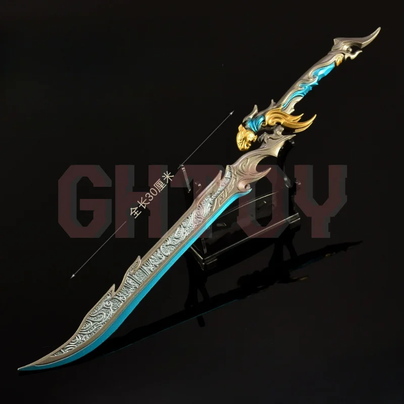 30cm/11.81in Naraka: Bladepoint Weapon Models Exiled Star God's Hijacking Knife Game Peripherals Toy Sword Metal Crafts Ornament
30cm/11.81in Naraka: Bladepoint Weapon Models Exiled Star God's Hijacking Knife Game Peripherals Toy Sword Metal Crafts Ornament