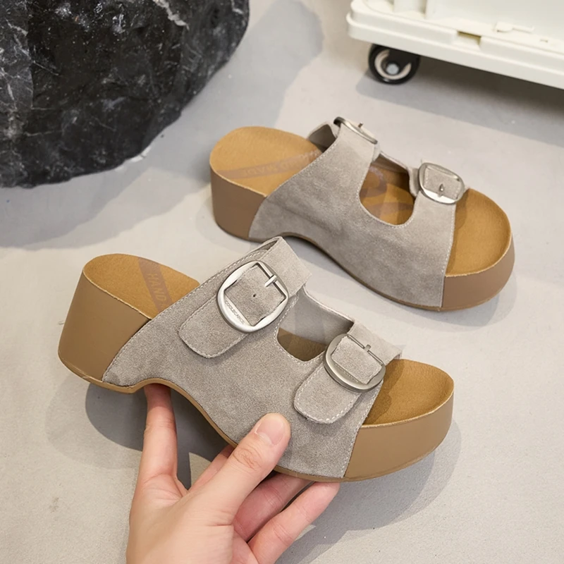 AIYUQI 2026 New Women's Slippers Genuine Leather Platform Slippers for Women Slip-on Summer Beach Shoes for Women
AIYUQI 2026 New Women's Slippers Genuine Leather Platform Slippers for Women Slip-on Summer Beach Shoes for Women