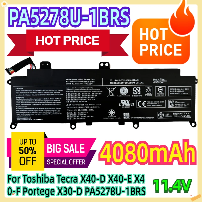 For Toshiba Tecra X40-D X40-E X40-F Portege X30-D PA5278U-1BRS
For Toshiba Tecra X40-D X40-E X40-F Portege X30-D PA5278U-1BRS