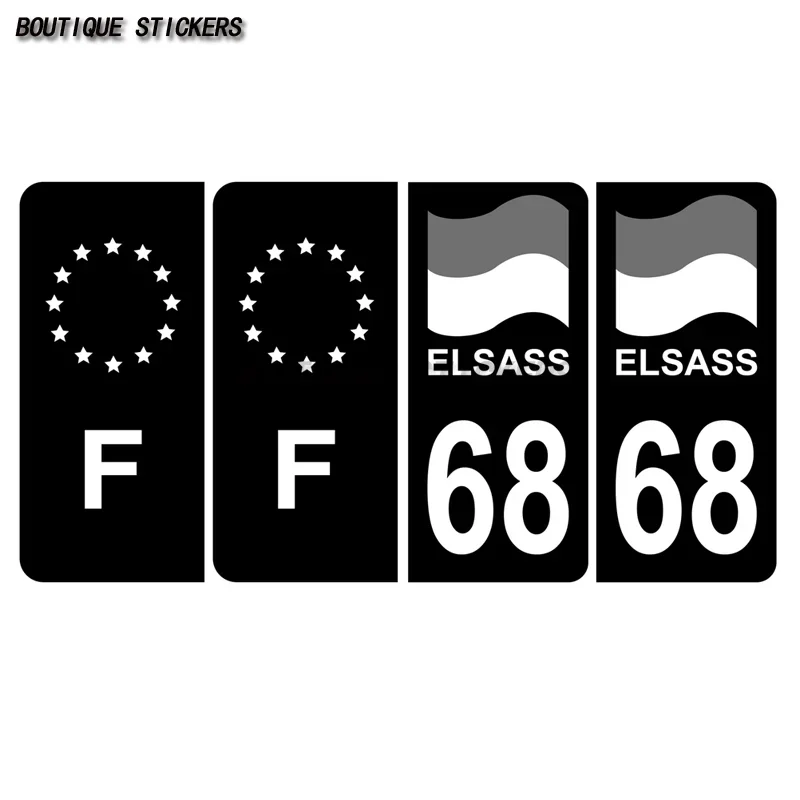 4Pcs License Plate Department 68 Black Alsace Elsass Drapeau&F Waterproof Polyethylene
4Pcs License Plate Department 68 Black Alsace Elsass Drapeau&F Waterproof Polyethylene