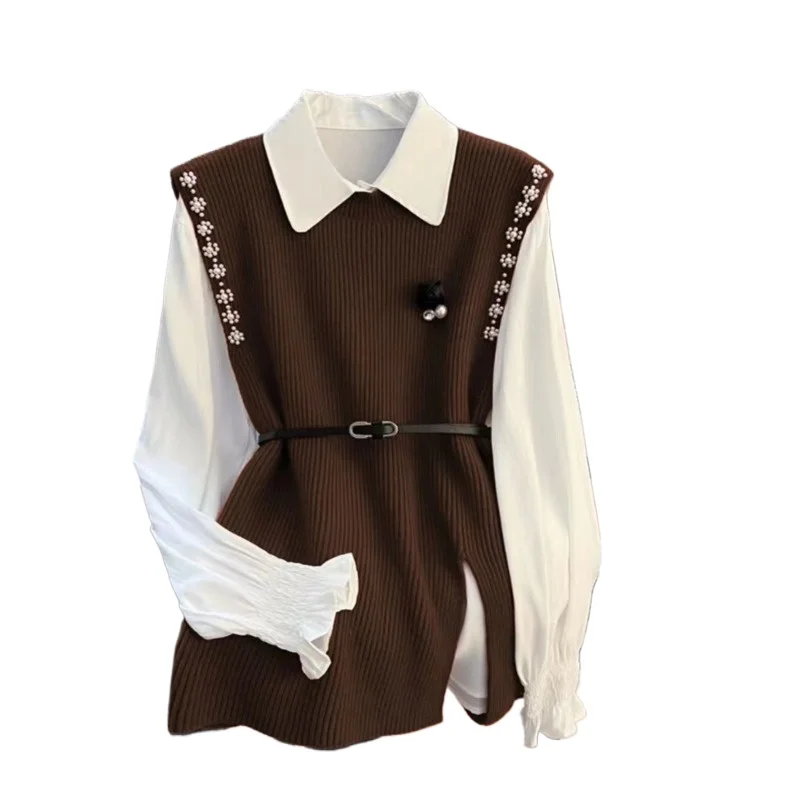 Вязаный свитер на весну и осень, новый дизайн, элегантная женская одежда, свободный и облегающий модный топ, жилет цвета мятного мамбо
Вязаный свитер на весну и осень, новый дизайн, элегантная женская одежда, свободный и облегающий модный топ, жилет цвета мятного мамбо