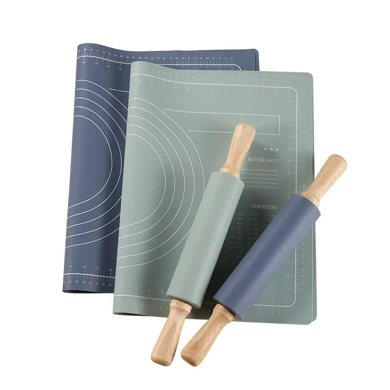 Food Grade Silicone Kneading Mat Non-Stick Dough Pad Pizza Baking Sheet Thicken Dough Pastry Pad Wooden Handle Rolling Pin 60X40
Food Grade Silicone Kneading Mat Non-Stick Dough Pad Pizza Baking Sheet Thicken Dough Pastry Pad Wooden Handle Rolling Pin 60X40