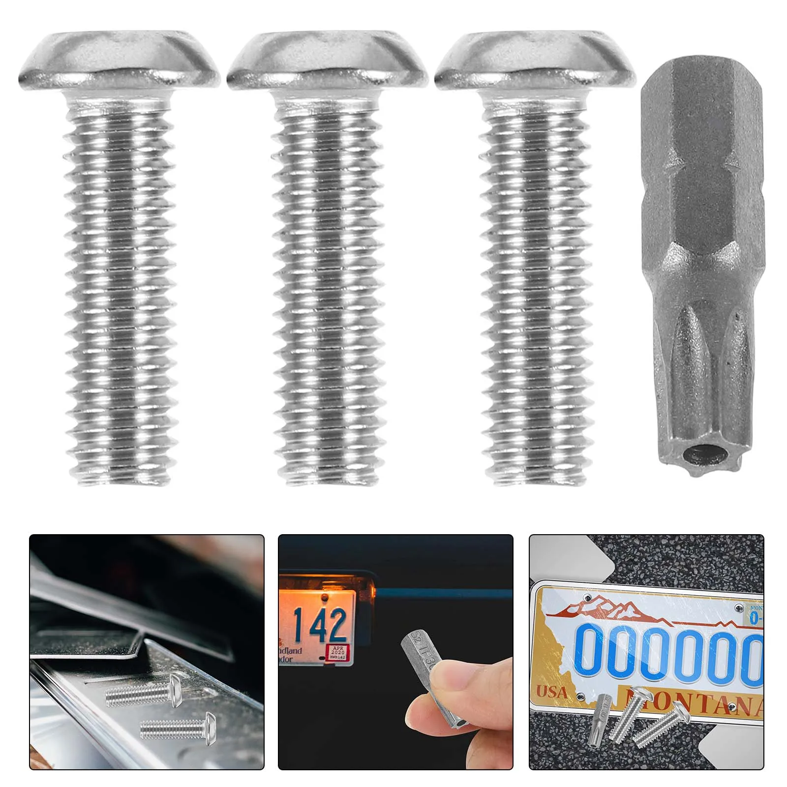 Theft Proof License Screws Security Bolts Anti-Theft Car Screw Retainers Sturdy Stainless Steel Fasteners For Vehicle Plate
Theft Proof License Screws Security Bolts Anti-Theft Car Screw Retainers Sturdy Stainless Steel Fasteners For Vehicle Plate