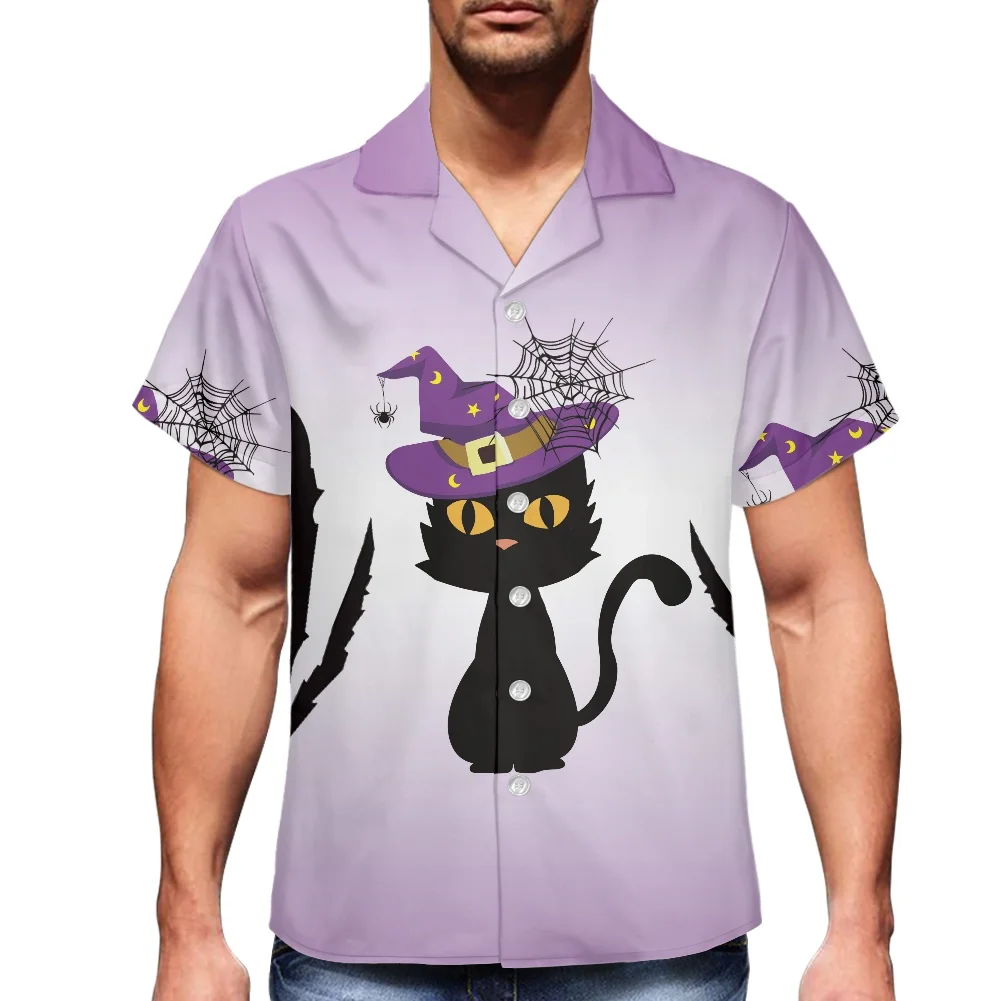 Halloween Themed Graphic Printing Cat Shirt 2022 New Style Men's Cuban Shirt Summer Short Sleeve Lapel Vacation Beach Shirt
Halloween Themed Graphic Printing Cat Shirt 2022 New Style Men's Cuban Shirt Summer Short Sleeve Lapel Vacation Beach Shirt