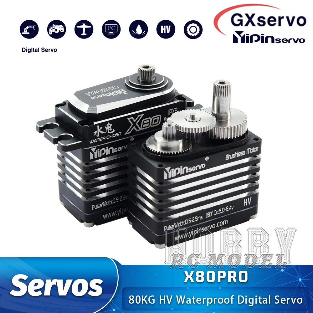 GX X80PRO 80 кг высоковольтные бесщеточные магнитные индукционные водонепроницаемые цифровые сервоприводы для 1/10 1/8 радиоуправляемых моделей автомобилей гусеничный робот запчасти
GX X80PRO 80 кг высоковольтные бесщеточные магнитные индукционные водонепроницаемые цифровые сервоприводы для 1/10 1/8 радиоуправляемых моделей автомобилей гусеничный робот запчасти