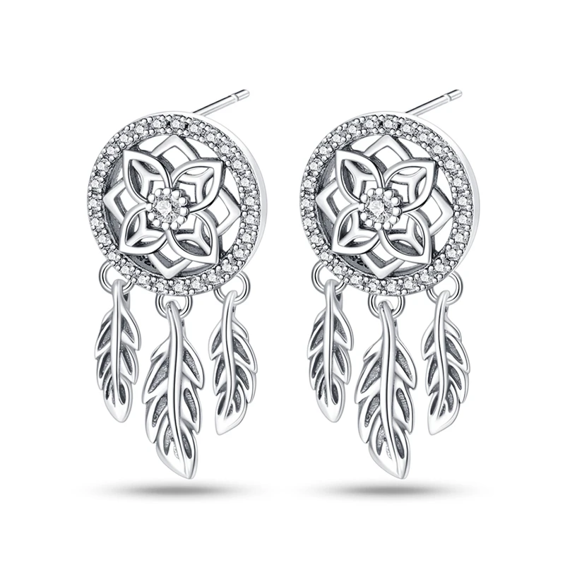Luxury 925 Sterling Silver Charms Dreamcatcher Flower Earrings For Women Pave CZ Fine Engagement Hot Anniversary Jewelry Gifts
Luxury 925 Sterling Silver Charms Dreamcatcher Flower Earrings For Women Pave CZ Fine Engagement Hot Anniversary Jewelry Gifts