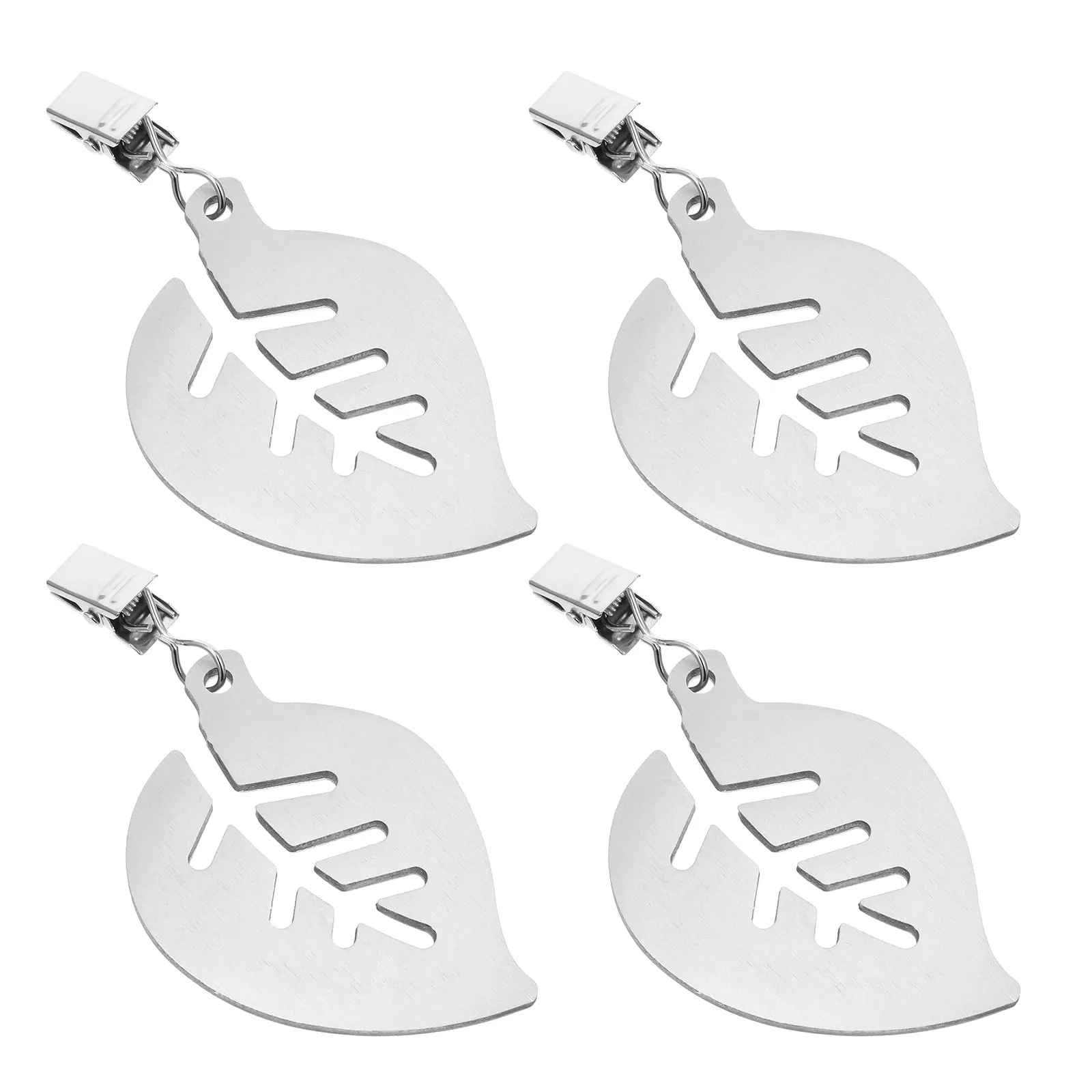 4 Pcs Tablecloth Weights Stainless Steel Holders Leaf Shape Clamps Anti Wind Picnic Wedding Decorations Table Cover Accessories
4 Pcs Tablecloth Weights Stainless Steel Holders Leaf Shape Clamps Anti Wind Picnic Wedding Decorations Table Cover Accessories