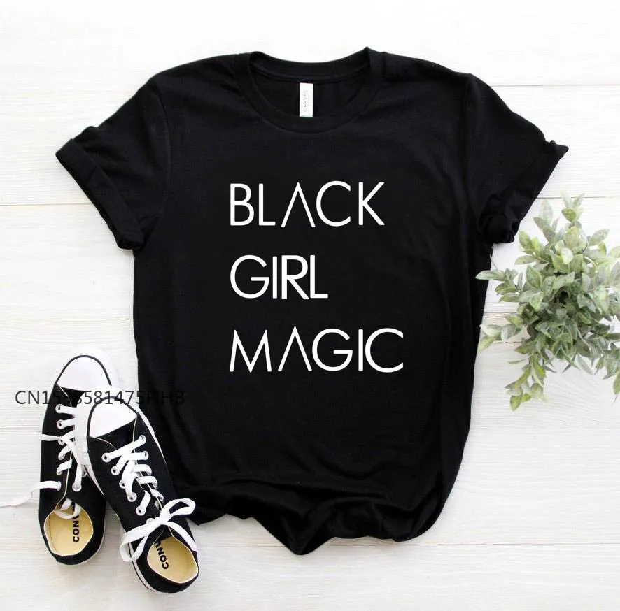 BLACK GIRL MAGIC Letters Print Women Basic Tshirt Premium Casual Funny T Shirt For Lady Top Tee Hipster
BLACK GIRL MAGIC Letters Print Women Basic Tshirt Premium Casual Funny T Shirt For Lady Top Tee Hipster