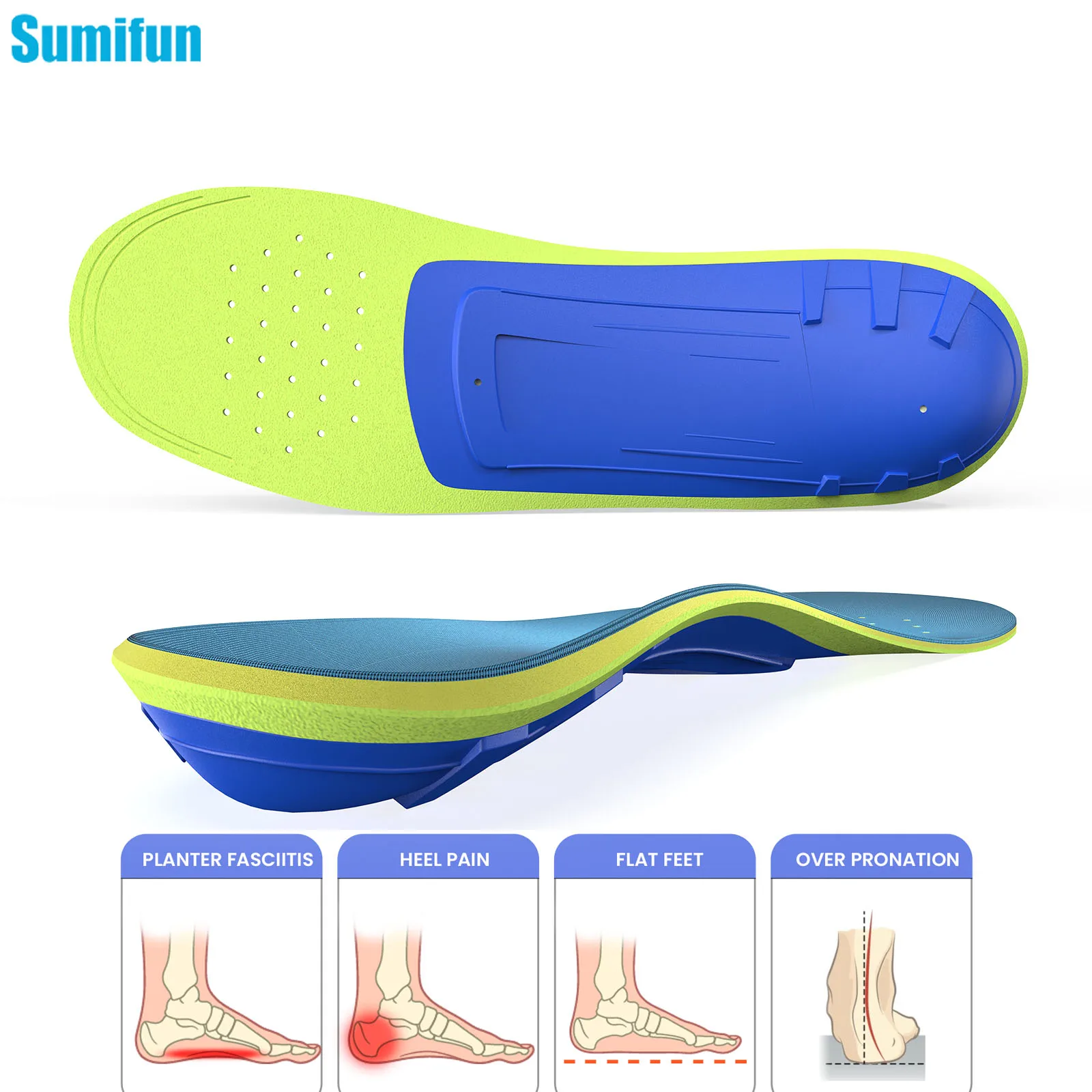 1Pair Arch Support Insoles Sports Shock Absorption Elastic Wear Resistant Anti-Odour Orthopedic Flatfoot Insoles Feet Foot Pad 
1Pair Arch Support Insoles Sports Shock Absorption Elastic Wear Resistant Anti-Odour Orthopedic Flatfoot Insoles Feet Foot Pad