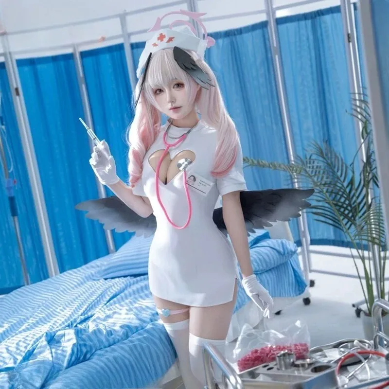 Game Shimoe Koharu Cosplay Costume Doctor Cos White Dress Uniform with Wig Full Set for Women Theme Party
Game Shimoe Koharu Cosplay Costume Doctor Cos White Dress Uniform with Wig Full Set for Women Theme Party