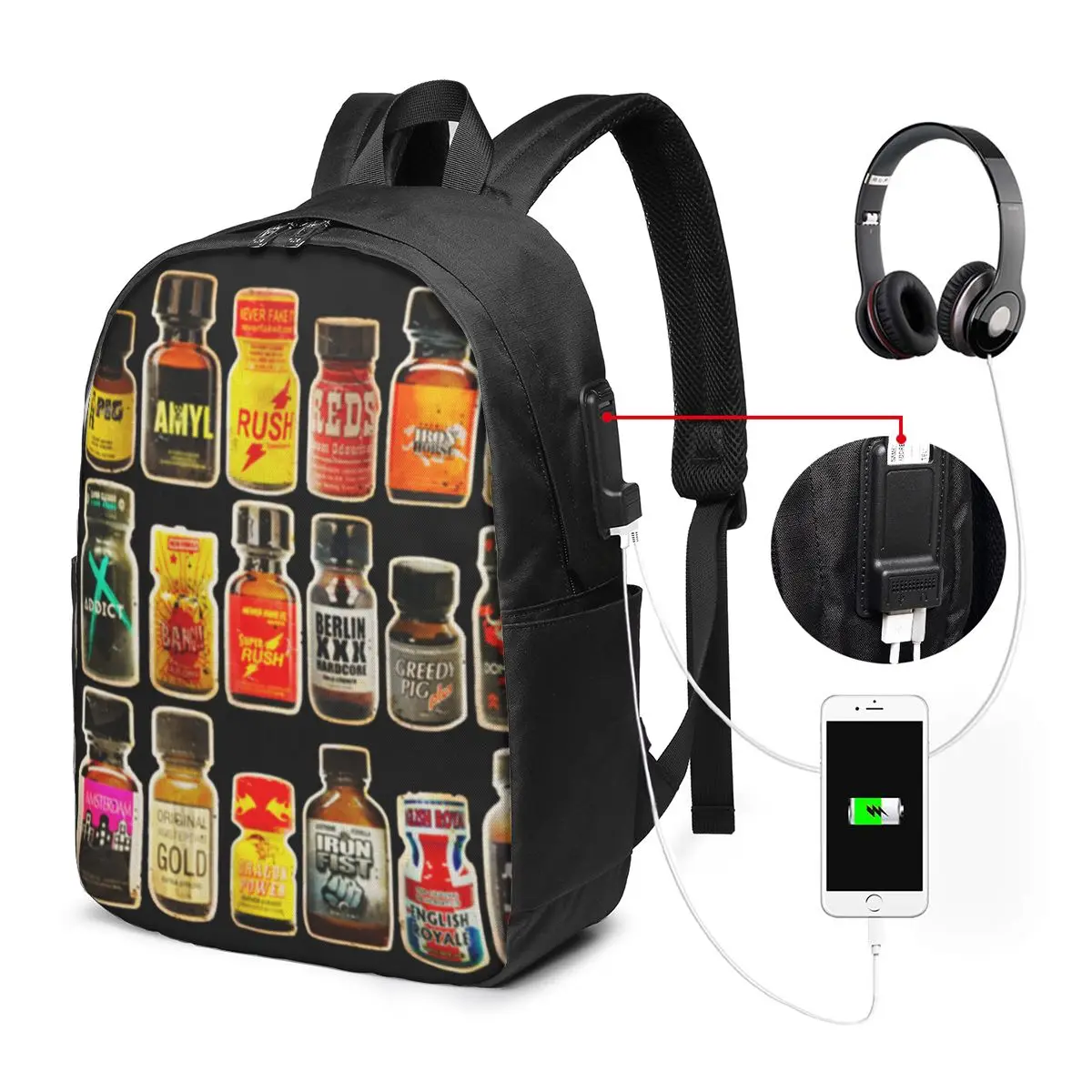Inhaler Backpack Travel Notebook Bag Computer College Student School Bag Laptop Shoulder Bags for Men Women
Inhaler Backpack Travel Notebook Bag Computer College Student School Bag Laptop Shoulder Bags for Men Women