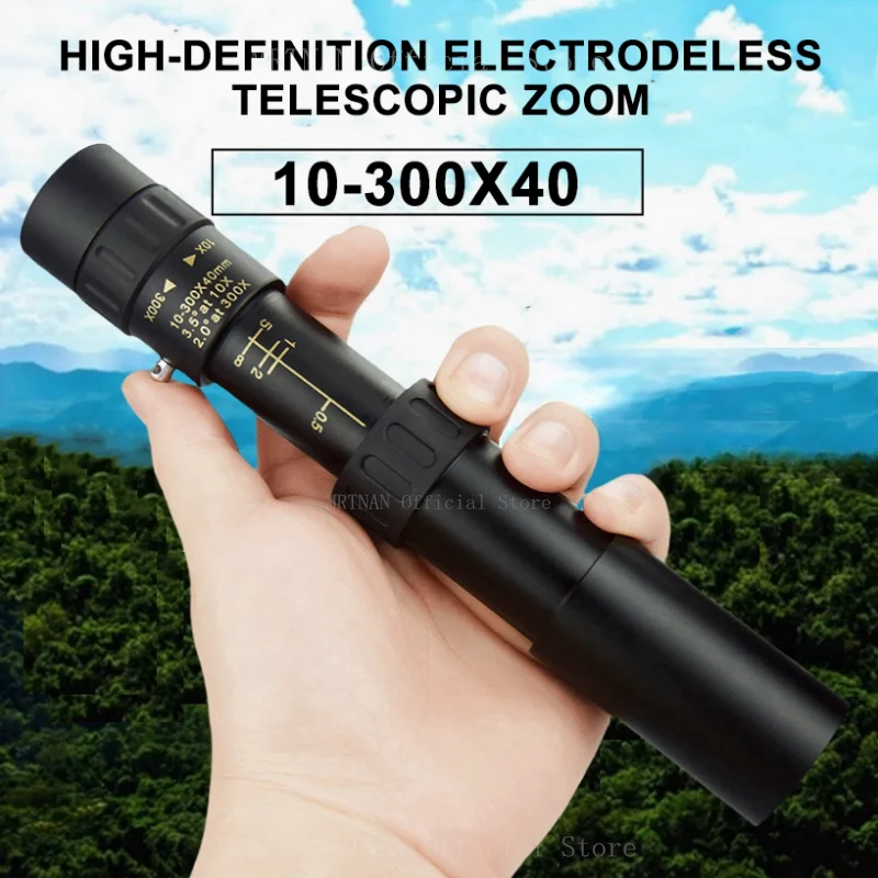10-300x40 Zoom Telescope HD Portable Strong Binoculars Long Range Professional Monocular For Hunting Camping
10-300x40 Zoom Telescope HD Portable Strong Binoculars Long Range Professional Monocular For Hunting Camping