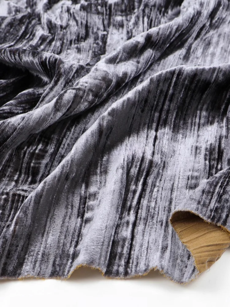 Drape Wrinkled Silk Polyester Blended Velvet Fabric for Vertical Striped Dress Set Soft Cloth Diy By The Meter Sewing Material
Drape Wrinkled Silk Polyester Blended Velvet Fabric for Vertical Striped Dress Set Soft Cloth Diy By The Meter Sewing Material