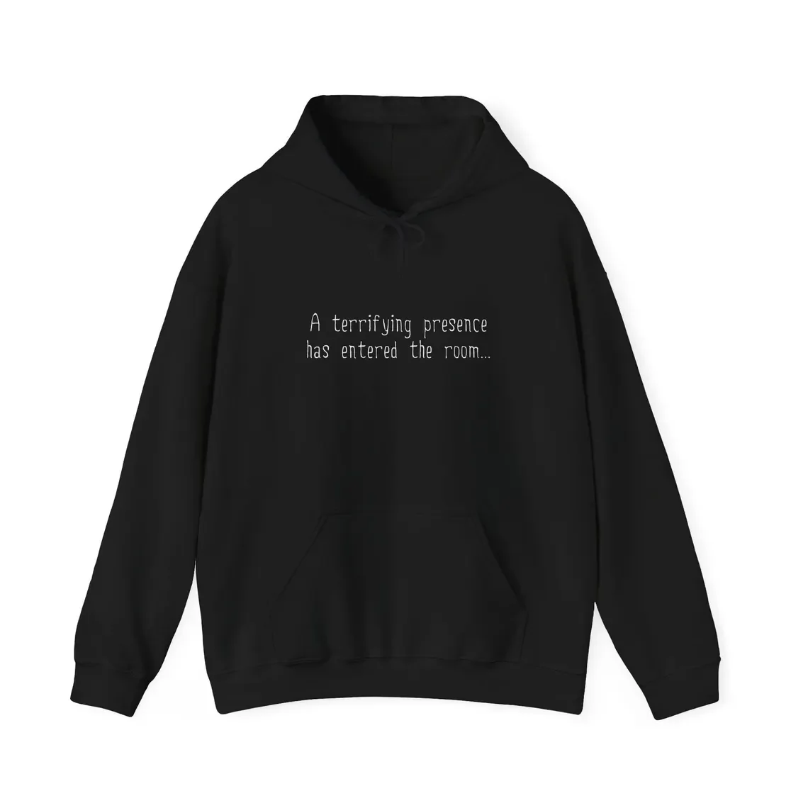 Sugarbaby New Arrival Terrifying Presence Has Entered The Room Graphic Hoody Long Sleeved Fashion Cotton Hoodie Drop Ship
Sugarbaby New Arrival Terrifying Presence Has Entered The Room Graphic Hoody Long Sleeved Fashion Cotton Hoodie Drop Ship