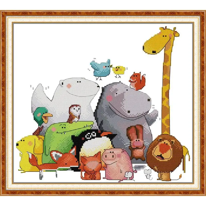 Maydear Cross Stitch Kit, 11CT/14CT/16CT/9CT Aida Fabric,DMC Threads Sewing Pattern Embroidery Set-Animal World
Maydear Cross Stitch Kit, 11CT/14CT/16CT/9CT Aida Fabric,DMC Threads Sewing Pattern Embroidery Set-Animal World