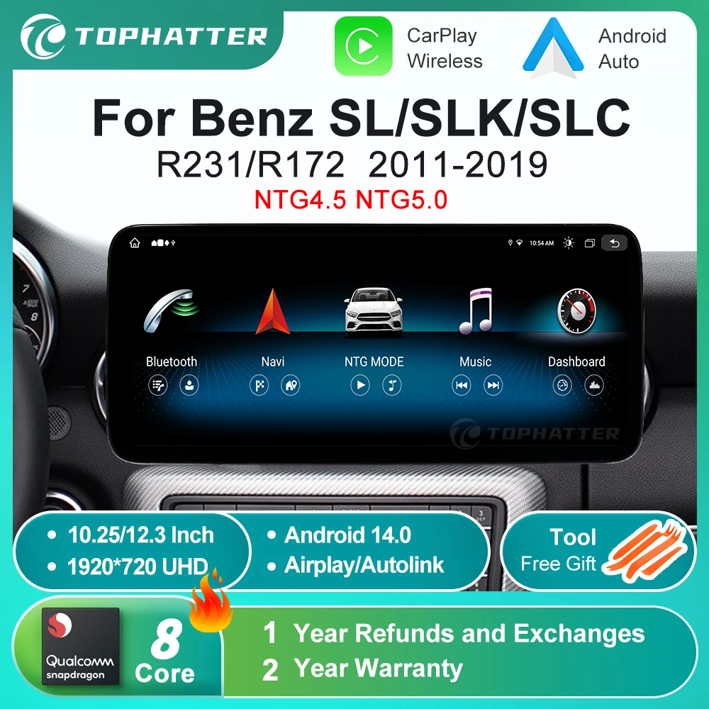 CarPlay Radio For Mercedes Benz SL SLK SLC R231 R172 12.3" Android Auto Multimedia Player 668S Head Unit Screen DSP Video 
CarPlay Radio For Mercedes Benz SL SLK SLC R231 R172 12.3" Android Auto Multimedia Player 668S Head Unit Screen DSP Video