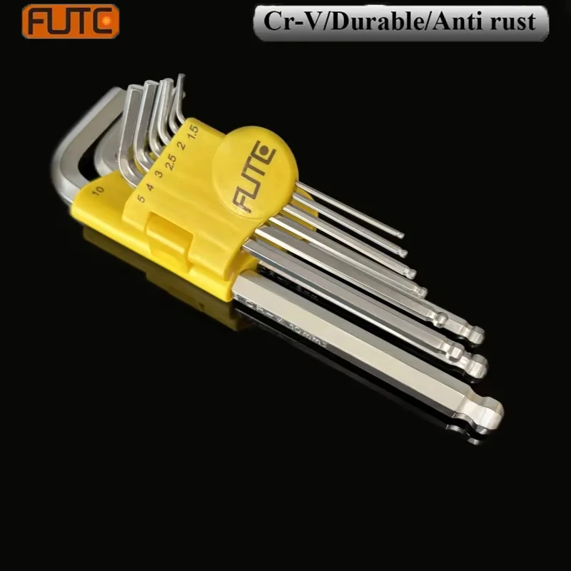 9PCS Hex Allen Key Set 1.5-10mm Allen Keys Long Arm Set Of Allen Keys Hex Screwdriver Set Bicycle Repair Hex Hand Tools
9PCS Hex Allen Key Set 1.5-10mm Allen Keys Long Arm Set Of Allen Keys Hex Screwdriver Set Bicycle Repair Hex Hand Tools