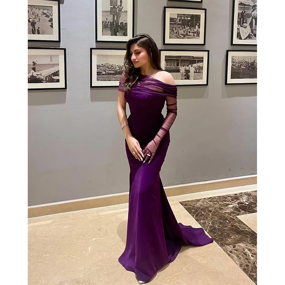 Mermaid Evening Dresses for Women 2025 Off The Shoulder Sexy Evening Gowns Long Draped Sweep Train Formal Party Dress Customized
Mermaid Evening Dresses for Women 2025 Off The Shoulder Sexy Evening Gowns Long Draped Sweep Train Formal Party Dress Customized