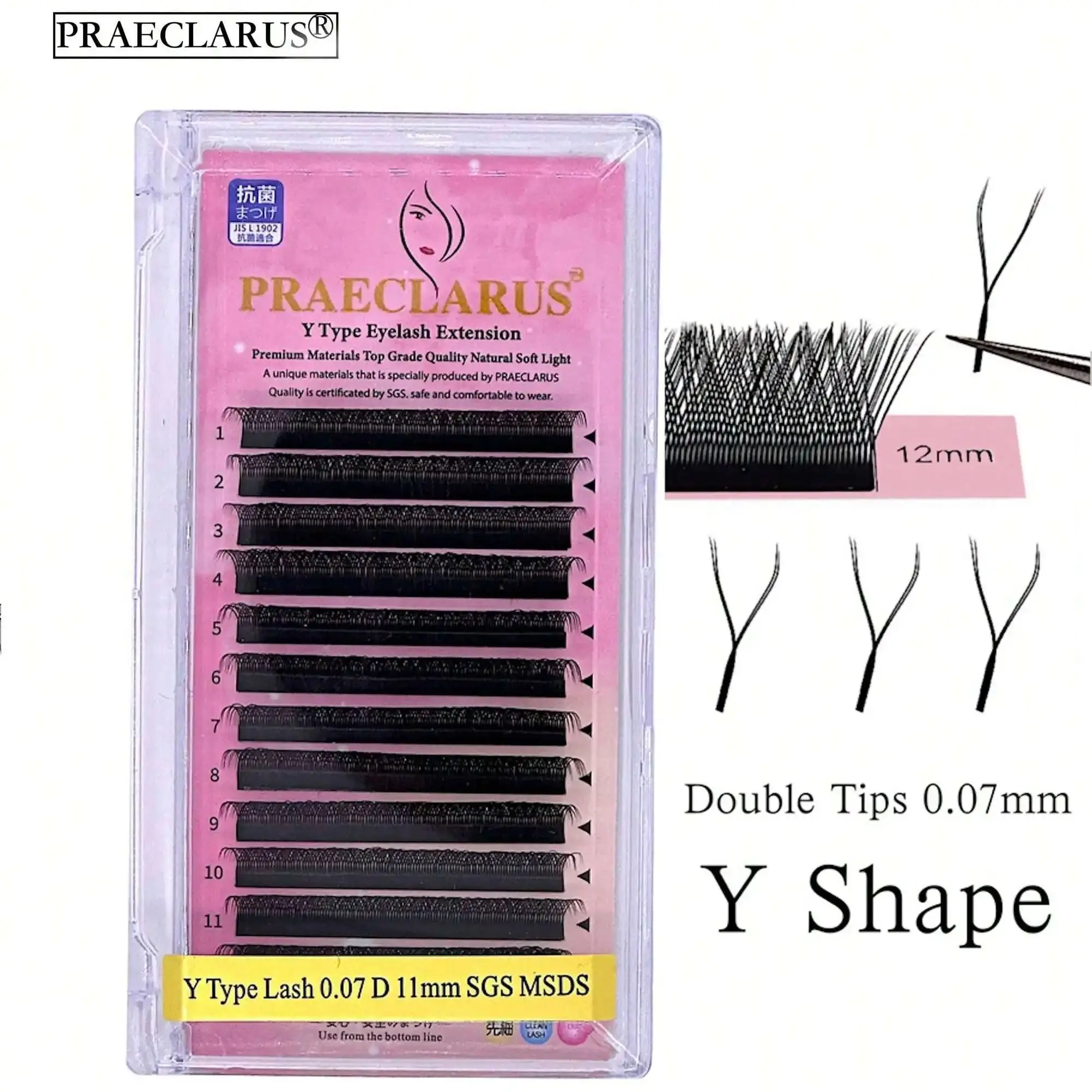 12Rows PRAECLARUS YY Shape Individual Eyelash Extension B/C/D/DD Curl Soft Professional False Eyelashes Natural Premade Eyelash
12Rows PRAECLARUS YY Shape Individual Eyelash Extension B/C/D/DD Curl Soft Professional False Eyelashes Natural Premade Eyelash
