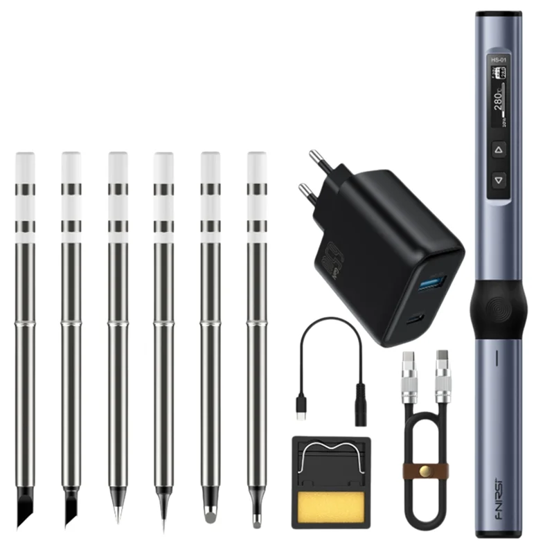 Exquisite-HS01 Smart Welding Iron 65WPD Высокотемпературная портативная цифровая сварочная станция Сварочная вилка европейского стандарта
Exquisite-HS01 Smart Welding Iron 65WPD Высокотемпературная портативная цифровая сварочная станция Сварочная вилка европейского стандарта