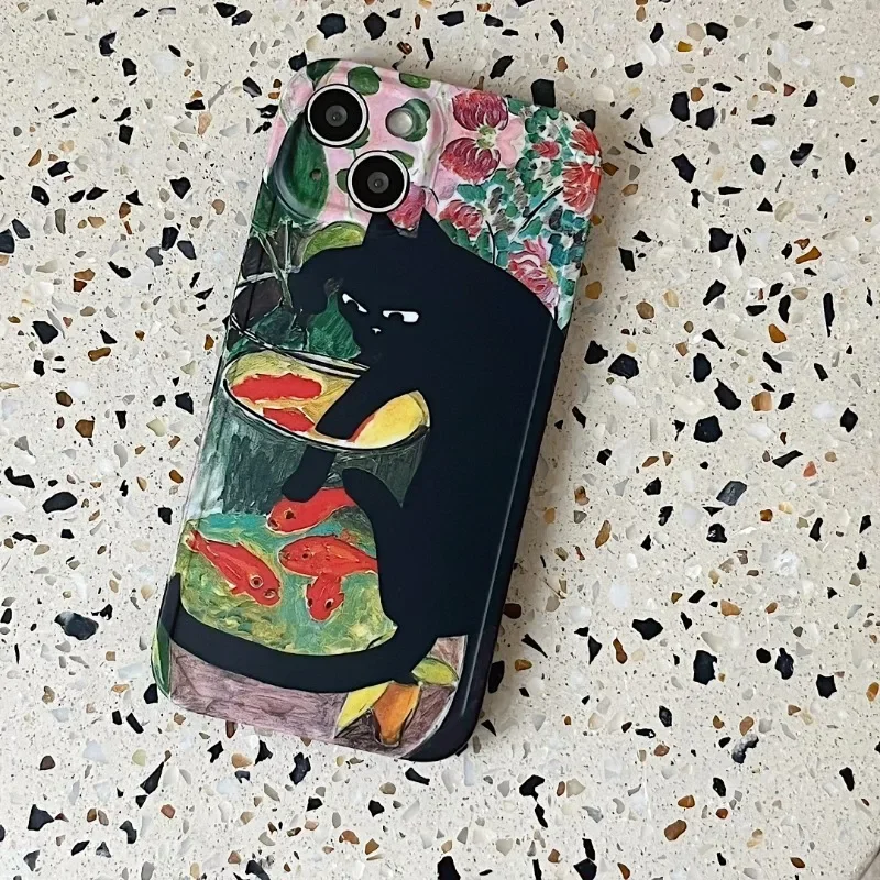 Retro Oil Painting Black Cat Phone Case For iPhone 16 15 14 13 12 11 Pro Max Mini X XS XR SE 7 8 Plus Shockproof Cover Fundas
Retro Oil Painting Black Cat Phone Case For iPhone 16 15 14 13 12 11 Pro Max Mini X XS XR SE 7 8 Plus Shockproof Cover Fundas