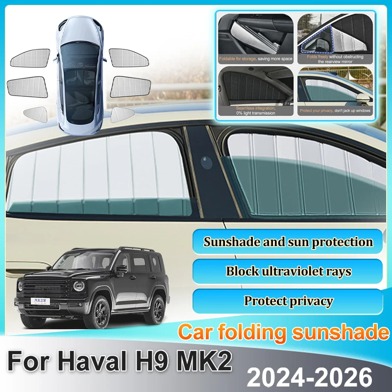 Car Sun Visors For Haval H9 2026 Accessories MK2 2024 2025 Auto Sunshades Side Window Sunshade Foldable Sun Protection Curtains
Car Sun Visors For Haval H9 2026 Accessories MK2 2024 2025 Auto Sunshades Side Window Sunshade Foldable Sun Protection Curtains
