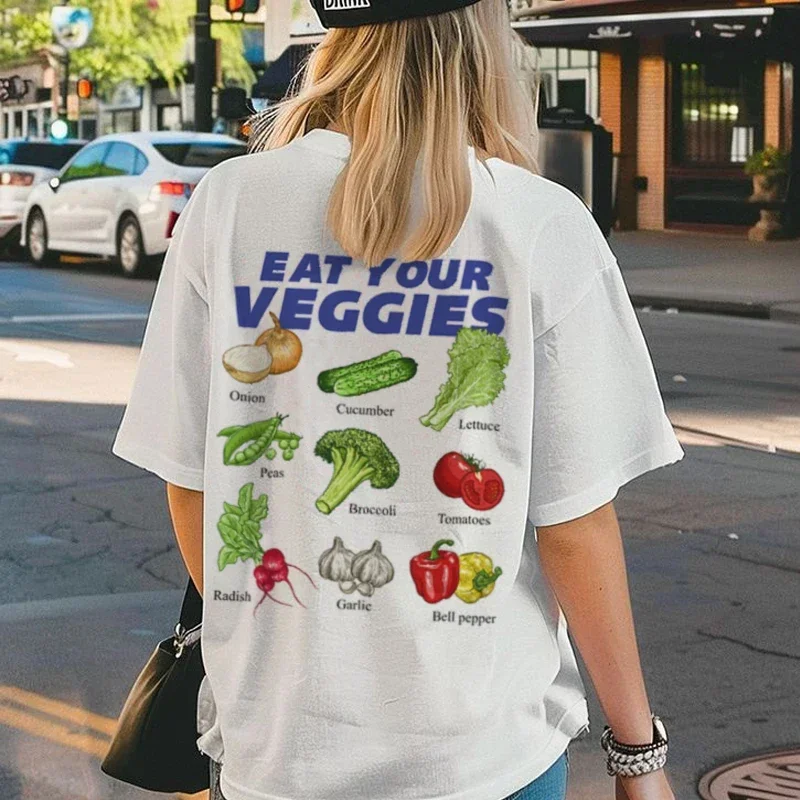Women Retro Vegetable Graphic Tees Oversized Harajuku Y2k Streetwear T-Shirts Grunge Aesthetic Vegan Shirt Unisex Fashion Tops
Women Retro Vegetable Graphic Tees Oversized Harajuku Y2k Streetwear T-Shirts Grunge Aesthetic Vegan Shirt Unisex Fashion Tops