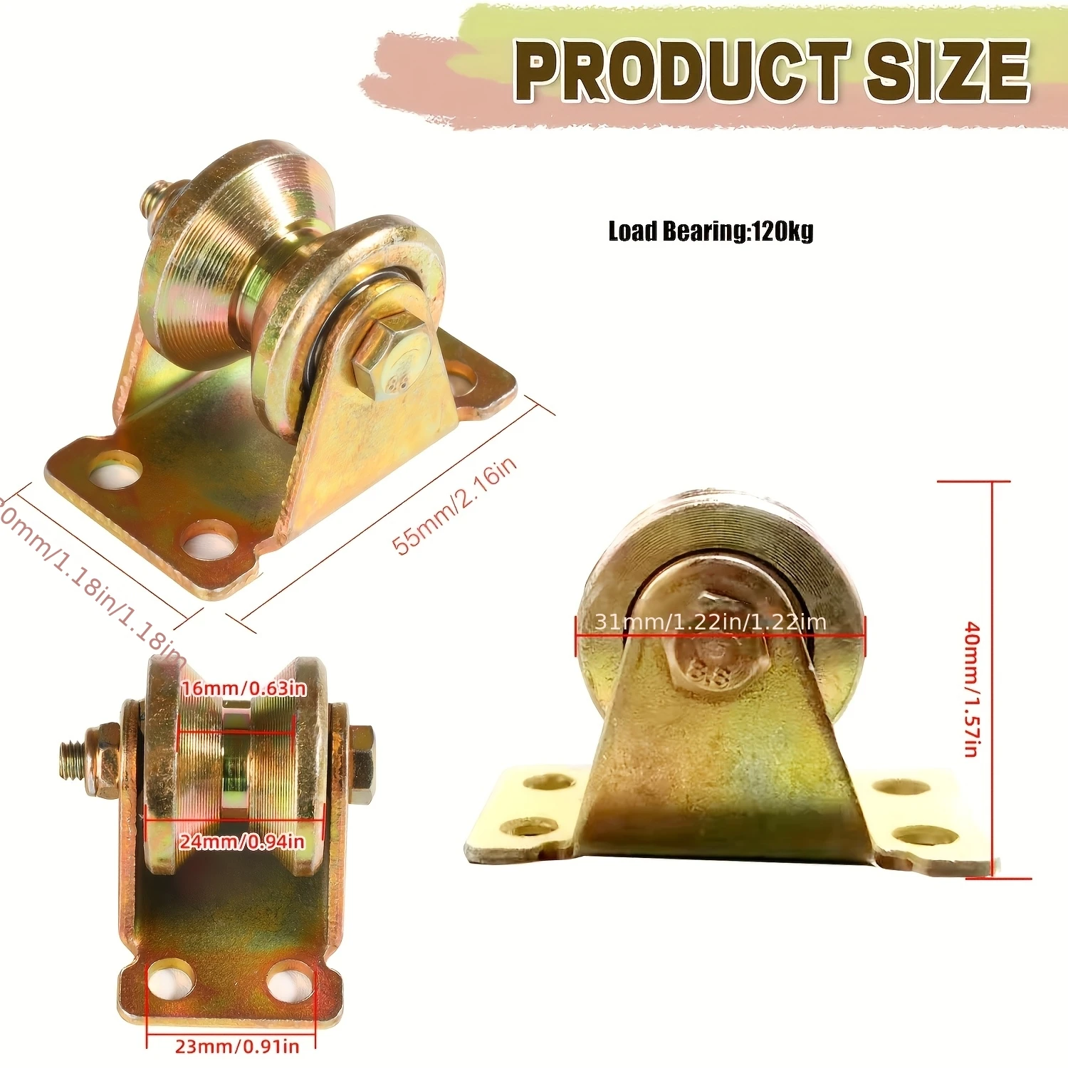 4pcs 1.2 Inch Deep U Groove Sliding Gate Roller Wheel Pulley, Double Bearing Surface Galvanized 45 Steel Main Body Iron Bracket.
4pcs 1.2 Inch Deep U Groove Sliding Gate Roller Wheel Pulley, Double Bearing Surface Galvanized 45 Steel Main Body Iron Bracket.