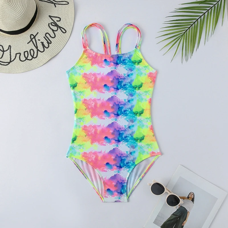 Summer Kids Girls One-Piece Swimsuit Colorful Tie-Dye Swimsuit Childern Girl Swimwear Clothes Swimsuit For Girls 7-14Y
Summer Kids Girls One-Piece Swimsuit Colorful Tie-Dye Swimsuit Childern Girl Swimwear Clothes Swimsuit For Girls 7-14Y