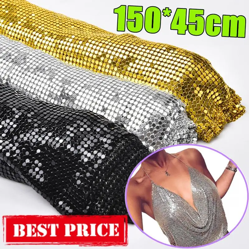 Новинка, блестящая металлическая сетчатая ткань Chainmail 150*45 см, изготовление ювелирных изделий, металлическая сетчатая ткань «сделай сам», сделать бюстгальтер, накидку, брюки, стандартное вечернее платье
Новинка, блестящая металлическая сетчатая ткань Chainmail 150*45 см, изготовление ювелирных изделий, металлическая сетчатая ткань «сделай сам», сделать бюстгальтер, накидку, брюки, стандартное вечернее платье