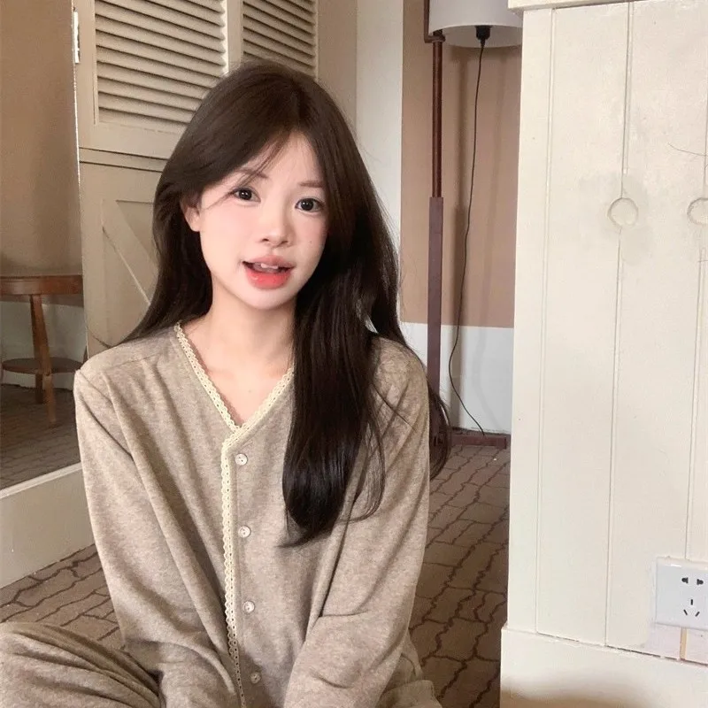 Girl Winter Homewear Small and Fresh Outerwear Home Clothes Women's Pajama Set Hot Lingerie Ensembles Pyjama Couples Pajamas
Girl Winter Homewear Small and Fresh Outerwear Home Clothes Women's Pajama Set Hot Lingerie Ensembles Pyjama Couples Pajamas