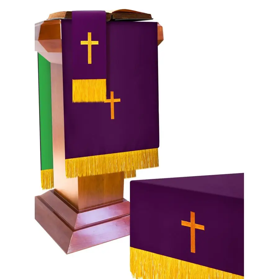 of 3 Reversible Parament Set Clergy Table Runner Bookmark Pulpit Scarf with Gold Cross Church Pulpit Accessories for Easter Gift
of 3 Reversible Parament Set Clergy Table Runner Bookmark Pulpit Scarf with Gold Cross Church Pulpit Accessories for Easter Gift
