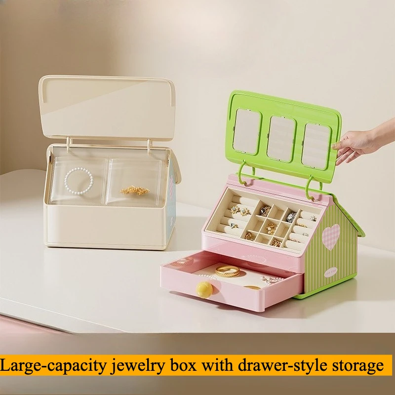 House design Jewelry Box ABS Jewelry Organizer,Women Jewelry Boxes with Drawer Large Storage Box for Earring Necklaces
House design Jewelry Box ABS Jewelry Organizer,Women Jewelry Boxes with Drawer Large Storage Box for Earring Necklaces