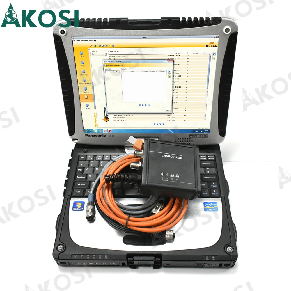 For Still forklift CANBOX USB interface with CF19 laptop Still forklift diagnostic tool CANBOX diagnostic tool
For Still forklift CANBOX USB interface with CF19 laptop Still forklift diagnostic tool CANBOX diagnostic tool