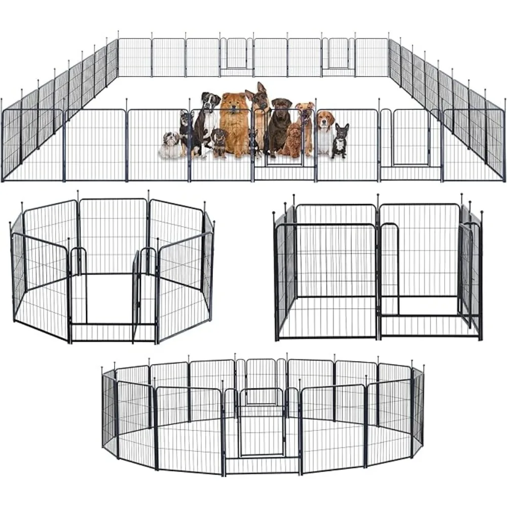 Portable Outdoor Dog Fence, Dog Playpen for Large/Medium/Small Dogs,with Doors Foldable Met
Portable Outdoor Dog Fence, Dog Playpen for Large/Medium/Small Dogs,with Doors Foldable Met