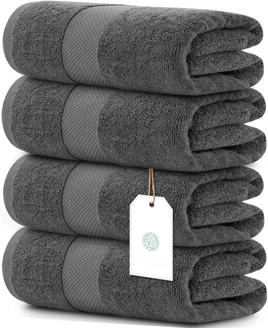 Luxury Bath Towels Extra Large - Cotton Hotel spa Bathroom Towel |30x56 | 4 Pack | Dark Gray
Luxury Bath Towels Extra Large - Cotton Hotel spa Bathroom Towel |30x56 | 4 Pack | Dark Gray