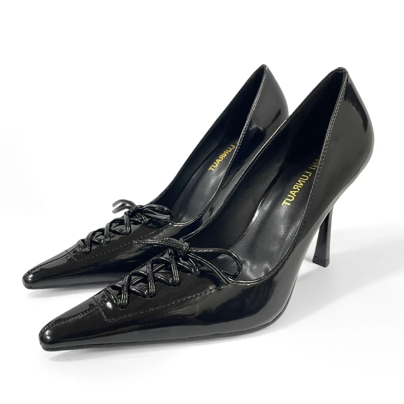 Sexy Cross Tied High Heels Women Black Elegant Spring Autumn Women's Pumps and Heels Shallow Fashion Designer Office Shoes
Sexy Cross Tied High Heels Women Black Elegant Spring Autumn Women's Pumps and Heels Shallow Fashion Designer Office Shoes