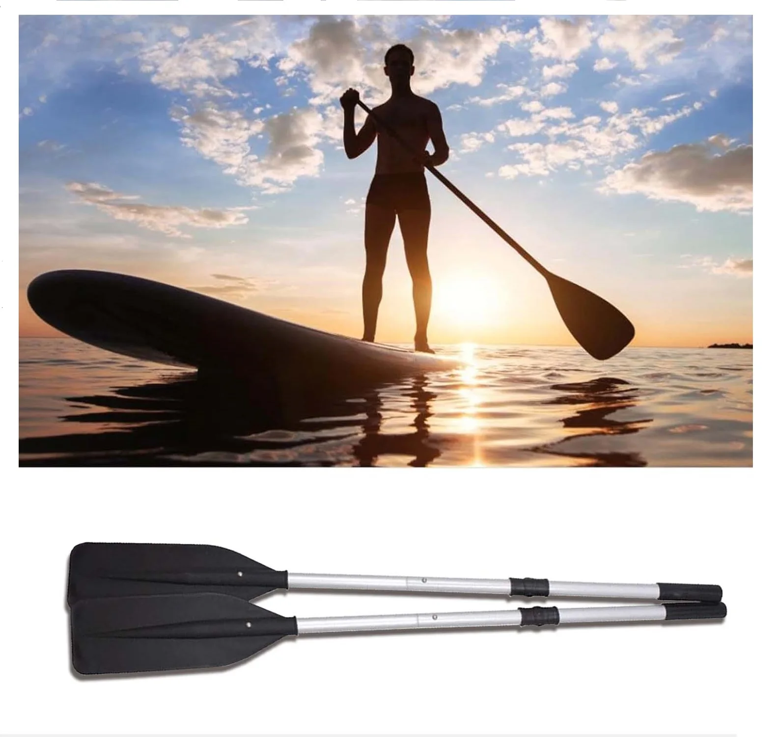 2Pcs Telescopic Paddle Sports Accessories Outdoor Accessories Kayak Paddle Aluminum Alloy
2Pcs Telescopic Paddle Sports Accessories Outdoor Accessories Kayak Paddle Aluminum Alloy